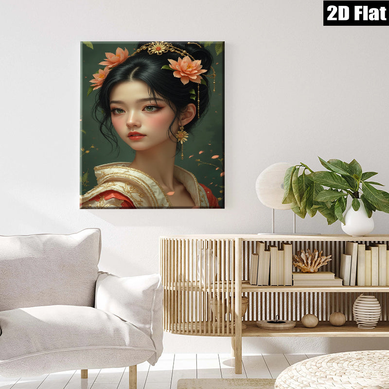 2D flat 1pc Ancient Beauty Floral Portrait Wall Art Decor Living Room Bedroom Canvas Prints Modern Home D��cor Gift Ideas Trending Now