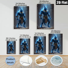 2D flat 1pc Ancient Egyptian God Anubis Powerful Protector Wall Art Canvas Prints for Living Room Bedroom Home Decor Modern Farmhouse Style