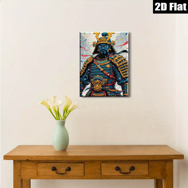 2D flat 1pc Ancient Warrior Portrait Canvas Wall Art Home Decor Living Room Bedroom Modern Farmhouse Gallery Wrapped Timeless Statement Piece Trending Now