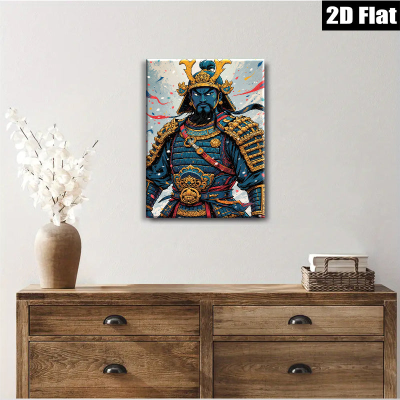 2D flat 1pc Ancient Warrior Portrait Canvas Wall Art Home Decor Living Room Bedroom Modern Farmhouse Gallery Wrapped Timeless Statement Piece Trending Now