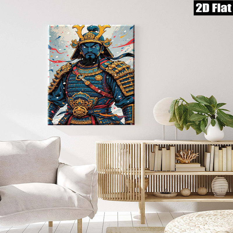 2D flat 1pc Ancient Warrior Portrait Canvas Wall Art Home Decor Living Room Bedroom Modern Farmhouse Gallery Wrapped Timeless Statement Piece Trending Now