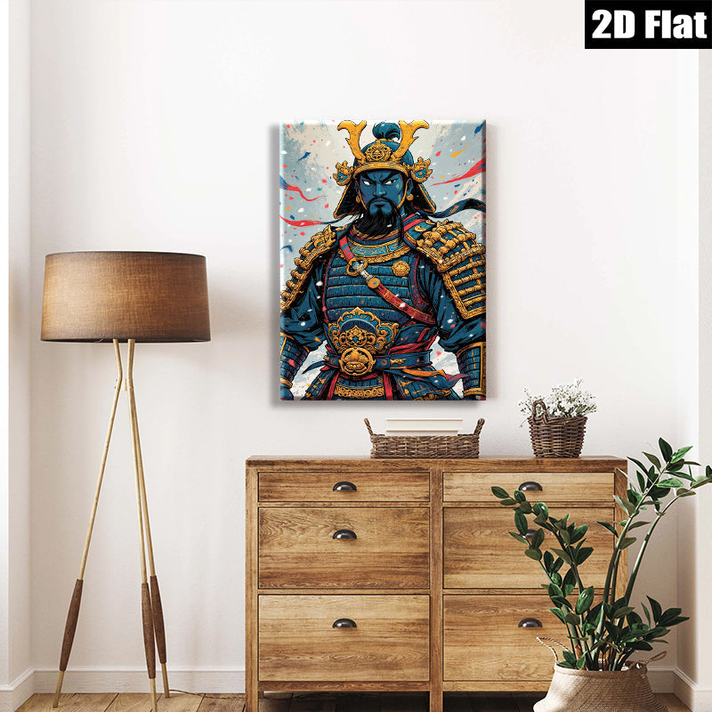 2D flat 1pc Ancient Warrior Portrait Canvas Wall Art Home Decor Living Room Bedroom Modern Farmhouse Gallery Wrapped Timeless Statement Piece Trending Now
