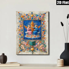 2D flat 1pc Angelic Vision Baroque Style Wall Art Religious Decor Living Room Bedroom Gallery Wrapped Canvas Prints Home Decor Farmhouse Style