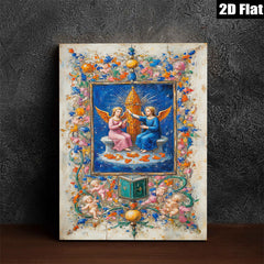 2D flat 1pc Angelic Vision Baroque Style Wall Art Religious Decor Living Room Bedroom Gallery Wrapped Canvas Prints Home Decor Farmhouse Style