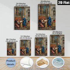 2D flat 1pc Annunciation Scene Renaissance Style Wall Art For Living Room Bedroom Gallery Wrapped Canvas Prints Modern Farmhouse Decor