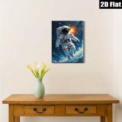 2D flat 1pc Astronaut in Space Exploration Vivid Wall Art Decor for Living Room Bedroom Office Modern Canvas Prints Inspirational Home Decorations
