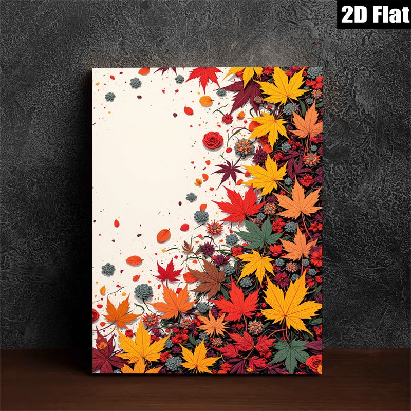 2D flat 1pc Autumn Floral Botanical Wall Art Decor for Living Room Bedroom Gallery Wrapped Canvas Prints Modern Farmhouse Style Cozy Home Decor Gift Idea