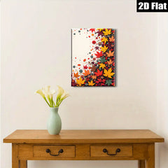 2D flat 1pc Autumn Floral Botanical Wall Art Decor for Living Room Bedroom Gallery Wrapped Canvas Prints Modern Farmhouse Style Cozy Home Decor Gift Idea
