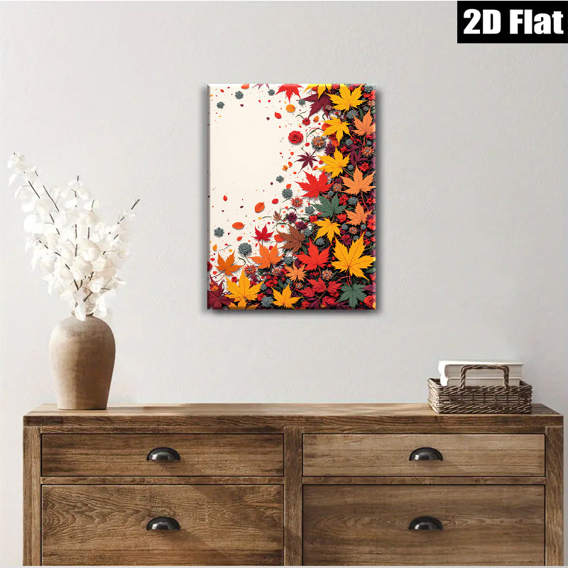 2D flat 1pc Autumn Floral Botanical Wall Art Decor for Living Room Bedroom Gallery Wrapped Canvas Prints Modern Farmhouse Style Cozy Home Decor Gift Idea