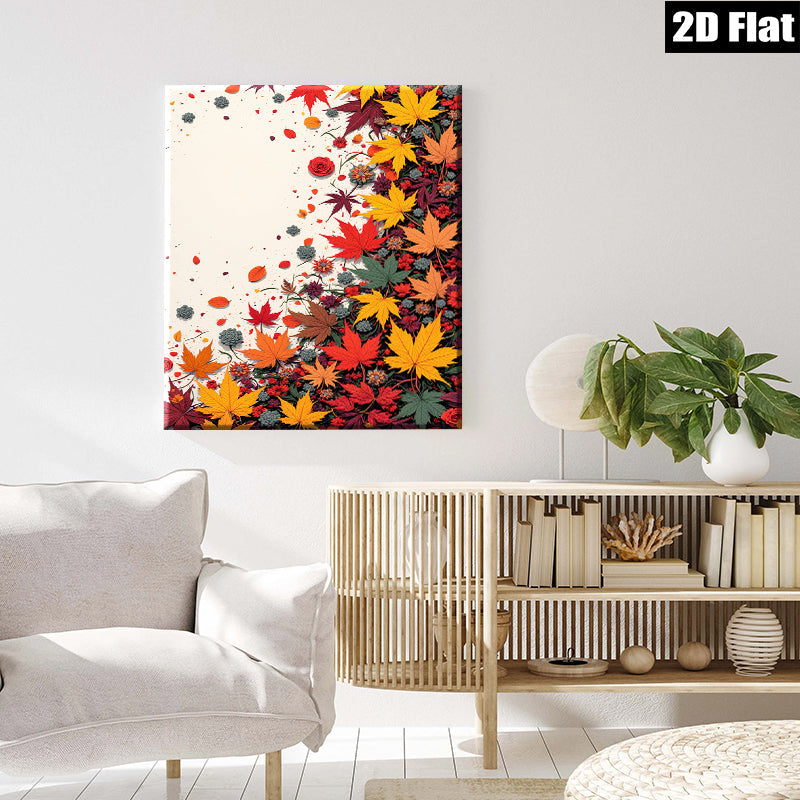 2D flat 1pc Autumn Floral Botanical Wall Art Decor for Living Room Bedroom Gallery Wrapped Canvas Prints Modern Farmhouse Style Cozy Home Decor Gift Idea