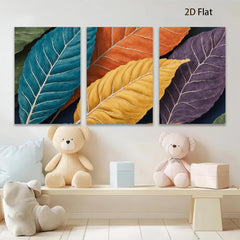 2D flat 1pc Autumn Leaves Botanical Wall Art Living Room Bedroom Home Decor Canvas Prints Modern Farmhouse Rustic Gallery Wrapped Timeless
