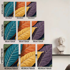 2D flat 1pc Autumn Leaves Botanical Wall Art Living Room Bedroom Home Decor Canvas Prints Modern Farmhouse Rustic Gallery Wrapped Timeless