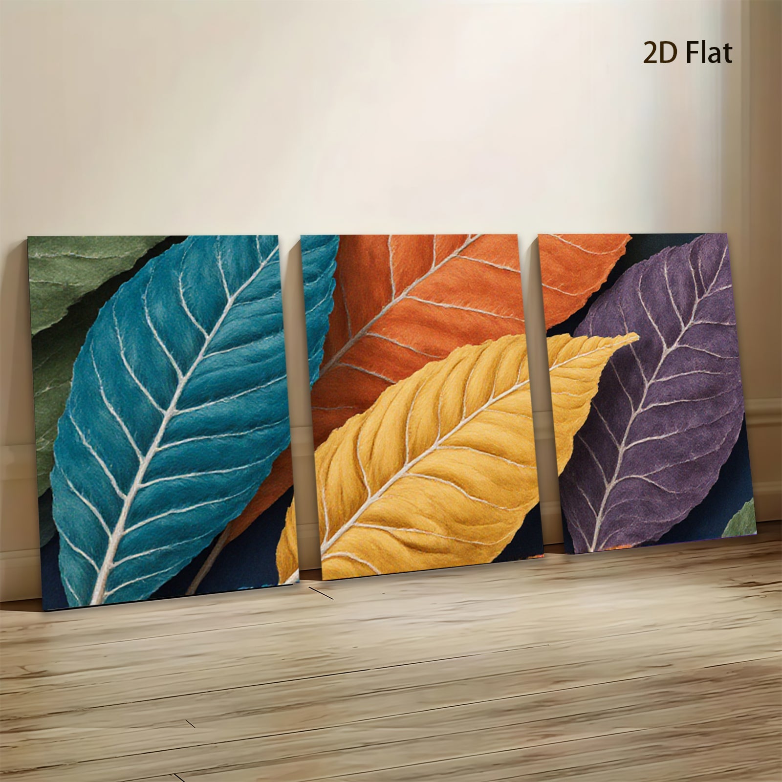 2D flat 1pc Autumn Leaves Botanical Wall Art Living Room Bedroom Home Decor Canvas Prints Modern Farmhouse Rustic Gallery Wrapped Timeless