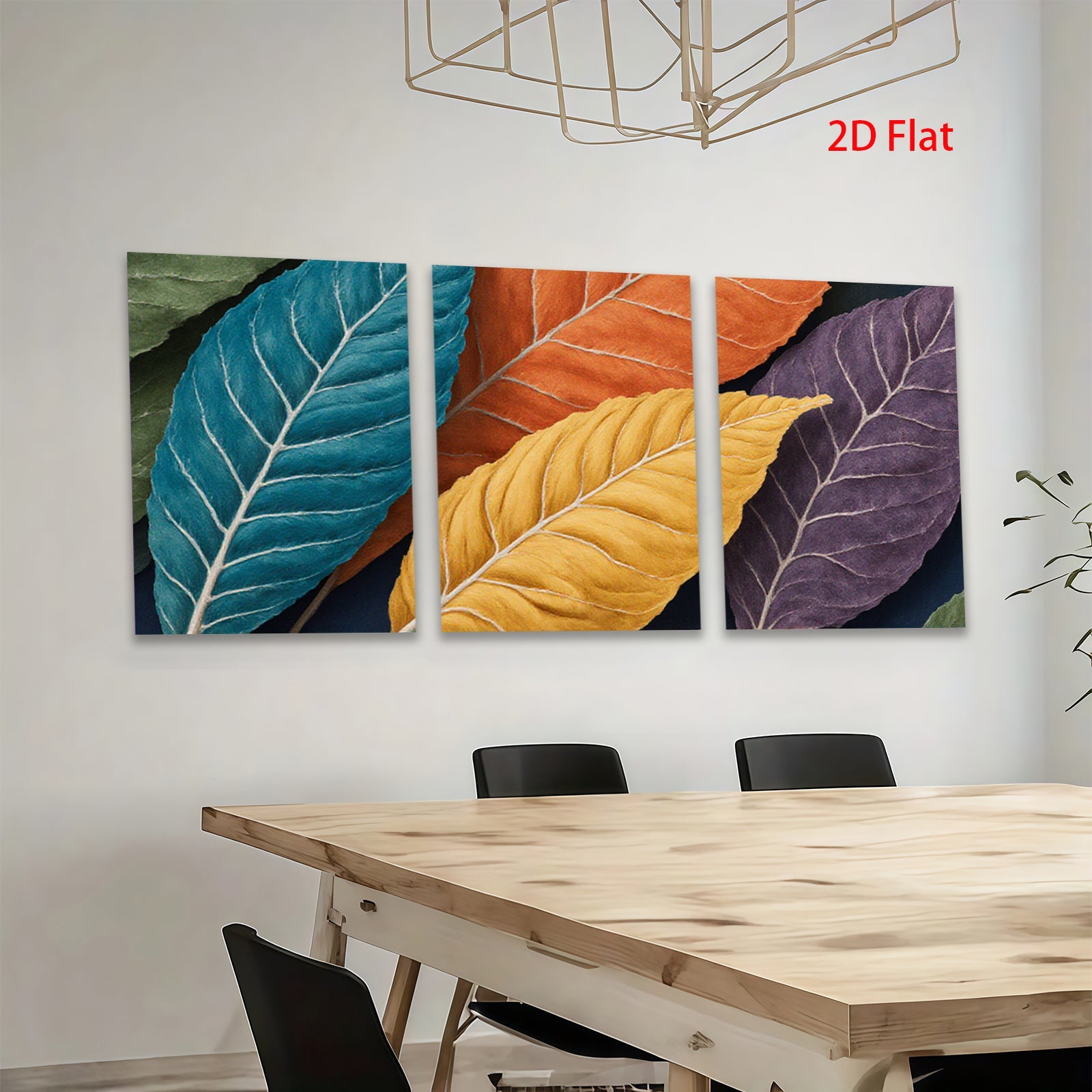 2D flat 1pc Autumn Leaves Botanical Wall Art Living Room Bedroom Home Decor Canvas Prints Modern Farmhouse Rustic Gallery Wrapped Timeless