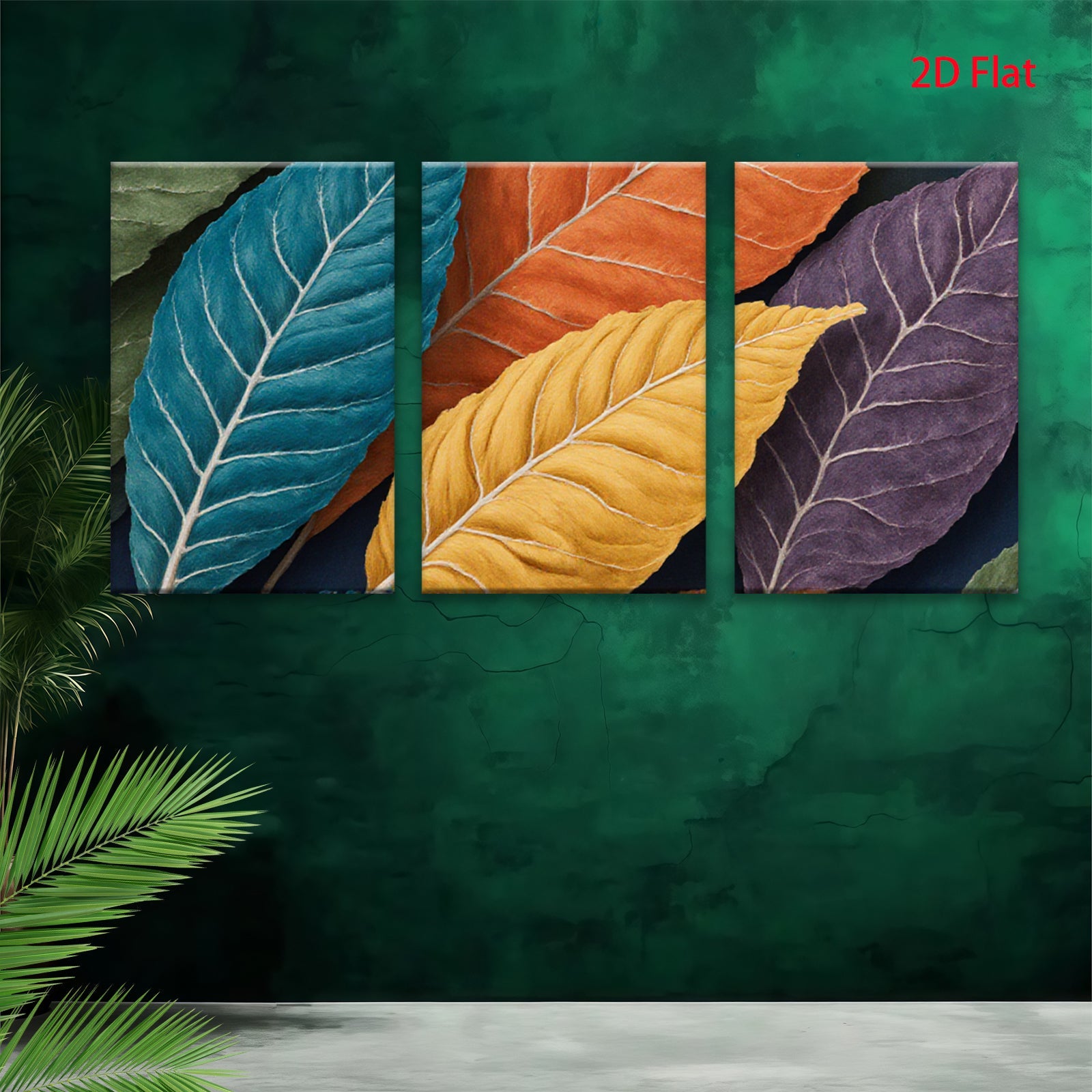 2D flat 1pc Autumn Leaves Botanical Wall Art Living Room Bedroom Home Decor Canvas Prints Modern Farmhouse Rustic Gallery Wrapped Timeless