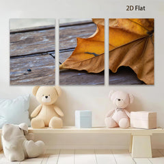 2D flat 1pc Autumn Maple Leaf Rustic Wood Grain Farmhouse Wall Decor Living Room Bedroom Gallery Wrapped Canvas Prints Modern Minimalist Artwork