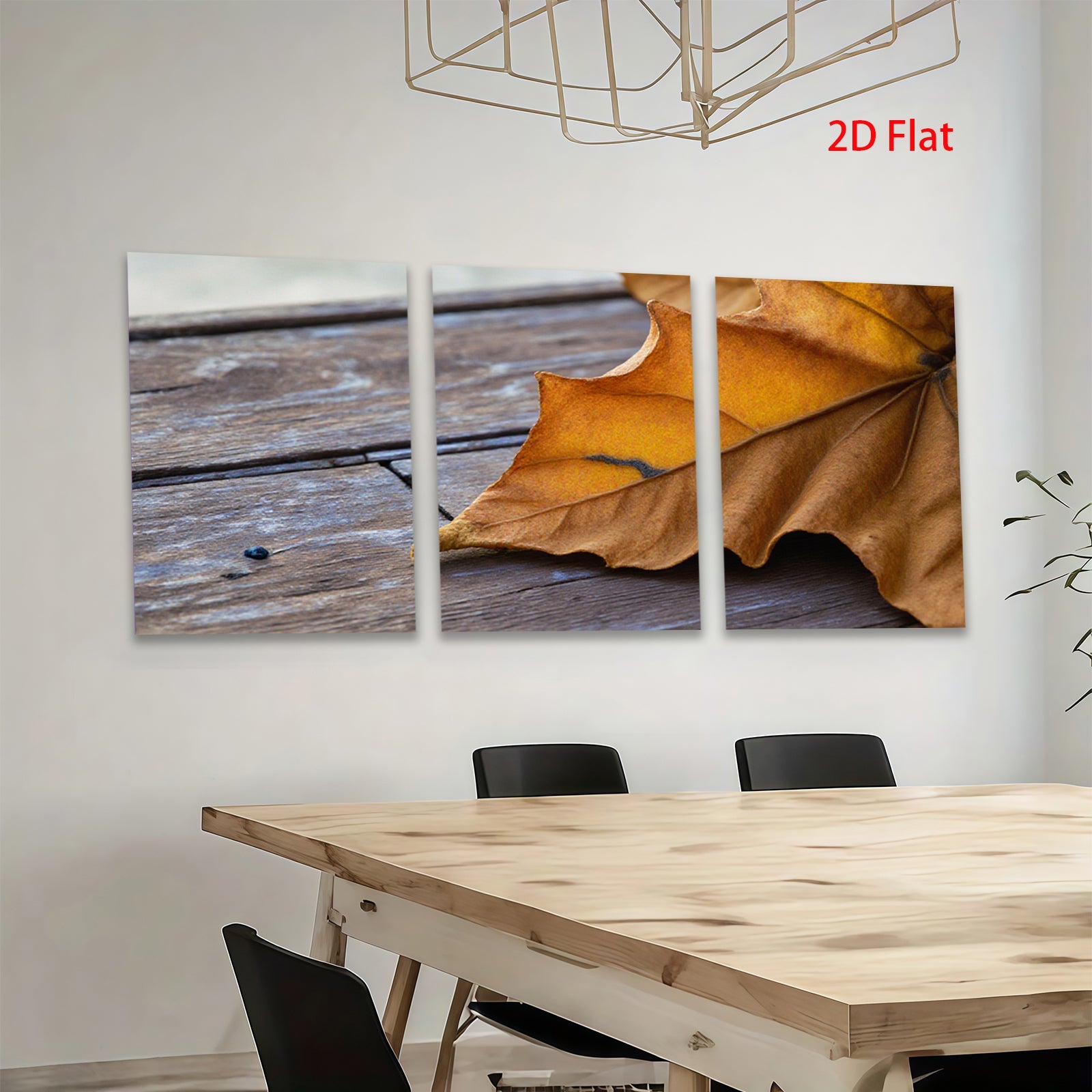2D flat 1pc Autumn Maple Leaf Rustic Wood Grain Farmhouse Wall Decor Living Room Bedroom Gallery Wrapped Canvas Prints Modern Minimalist Artwork