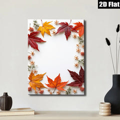 2D flat 1pc Autumn Maple Leaves Botanical Wall Art Prints cozy farmhouse decor living room bedroom gallery wrapped canvas prints