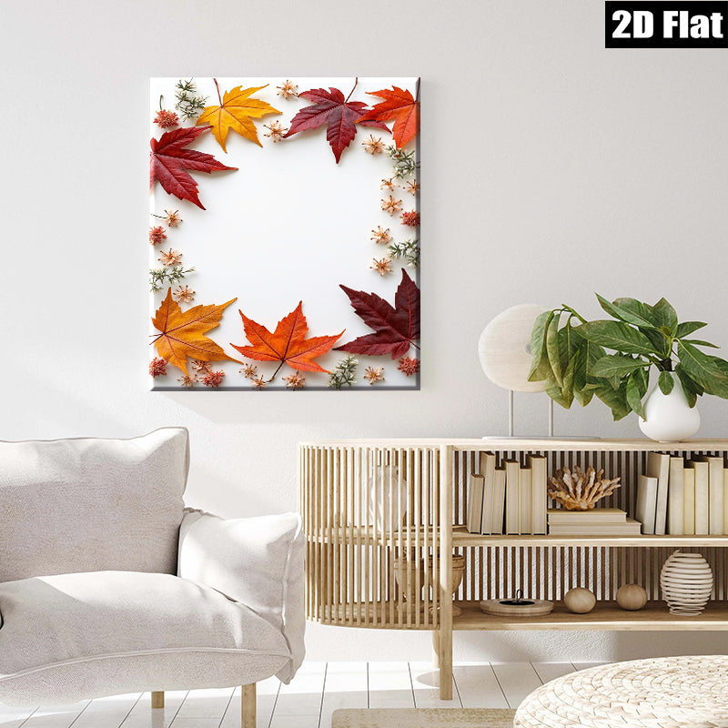 2D flat 1pc Autumn Maple Leaves Botanical Wall Art Prints cozy farmhouse decor living room bedroom gallery wrapped canvas prints