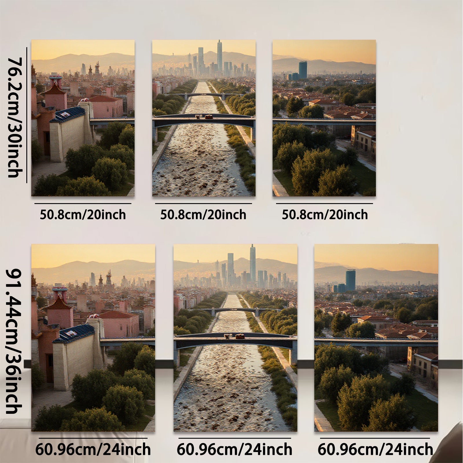 2D flat 1pc Barcelona Cityscape Golden Hour Urban Vista Modern Wall Art Living Room Decor Farmhouse Style Canvas Prints Bedroom Artwork Inspirational Home Decor