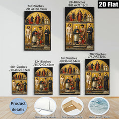2D flat 1pc Baroque Religious Scene Painting Wall Art Decor For Living Room Bedroom Gallery Wrapped Canvas Prints Farmhouse Style