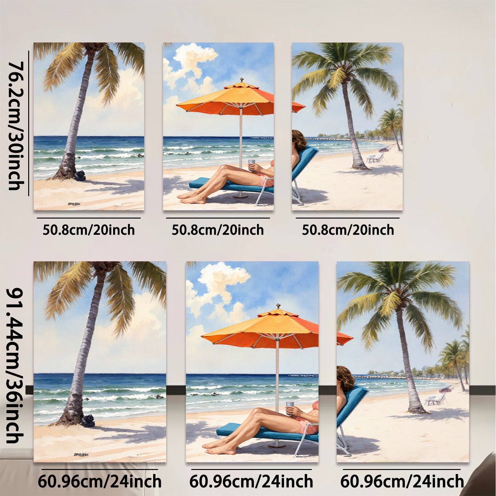 2D flat 1pc Beach Relaxation Coastal Scene Tropical Vibes Living Room Bedroom Home Decor Wall Art Prints Modern Stylish