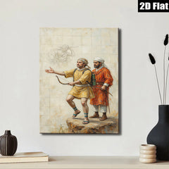 2D flat 1pc Biblical Journey Ancient Explorers Wall Art Canvas Print for Living Room Bedroom Home Decor Rustic Farmhouse Style