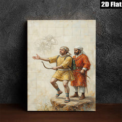 2D flat 1pc Biblical Journey Ancient Explorers Wall Art Canvas Print for Living Room Bedroom Home Decor Rustic Farmhouse Style