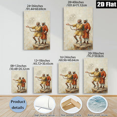 2D flat 1pc Biblical Journey Ancient Explorers Wall Art Canvas Print for Living Room Bedroom Home Decor Rustic Farmhouse Style