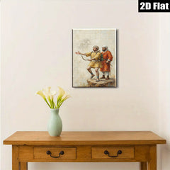 2D flat 1pc Biblical Journey Ancient Explorers Wall Art Canvas Print for Living Room Bedroom Home Decor Rustic Farmhouse Style