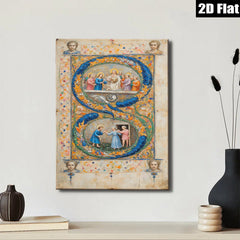 2D flat 1pc Biblical Scene Renaissance Artwork Wall Decor Living Room Bedroom Gallery Wrapped Canvas Print Farmhouse Style Home Décor