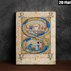 2D flat 1pc Biblical Scene Renaissance Artwork Wall Decor Living Room Bedroom Gallery Wrapped Canvas Print Farmhouse Style Home Décor