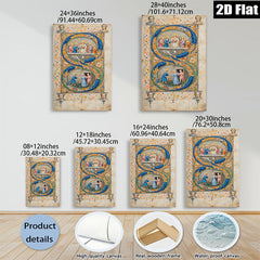 2D flat 1pc Biblical Scene Renaissance Artwork Wall Decor Living Room Bedroom Gallery Wrapped Canvas Print Farmhouse Style Home Décor