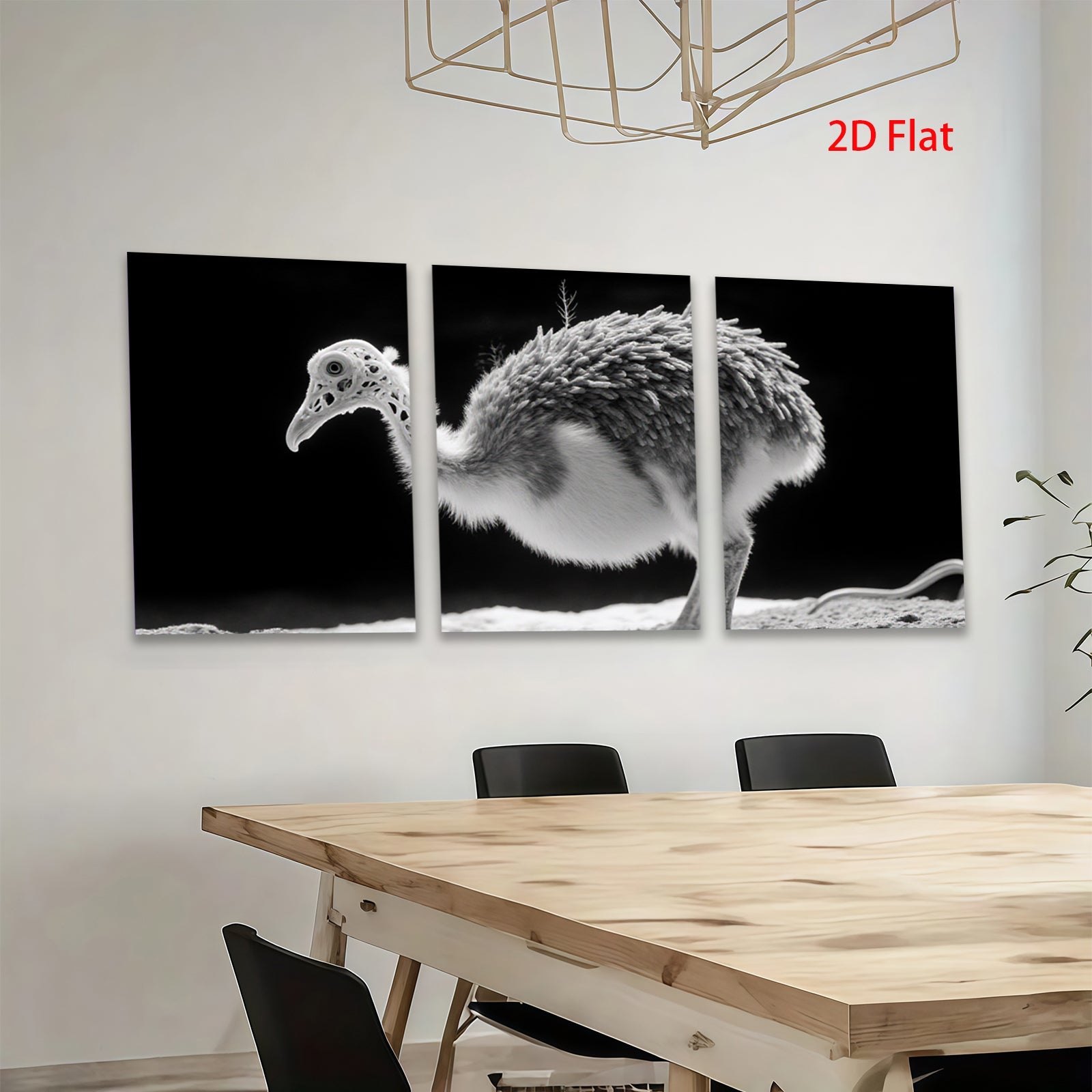 2D flat 1pc Bird Portrait Study Modern Farmhouse Wall Art Rustic Decor Living Room Bedroom Gallery Wrapped Canvas Prints Teal Navy Gray