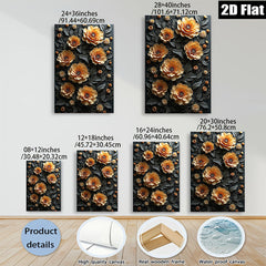 2D flat 1pc Blooming Botanical Floral Wall Art Decor for Living Room Bedroom Office Modern Farmhouse Gallery Wrapped Canvas Prints Ready to Hang