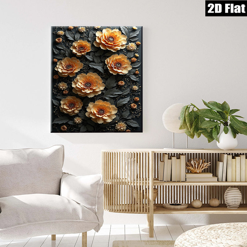 2D flat 1pc Blooming Botanical Floral Wall Art Decor for Living Room Bedroom Office Modern Farmhouse Gallery Wrapped Canvas Prints Ready to Hang