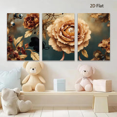 2D flat 1pc Blooming Botanical Warm Hues Farmhouse Wall Decor Living Room Bedroom Art Prints Canvas Paintings Modern Rustic Home D��cor