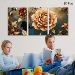 2D flat 1pc Blooming Botanical Warm Hues Farmhouse Wall Decor Living Room Bedroom Art Prints Canvas Paintings Modern Rustic Home D��cor