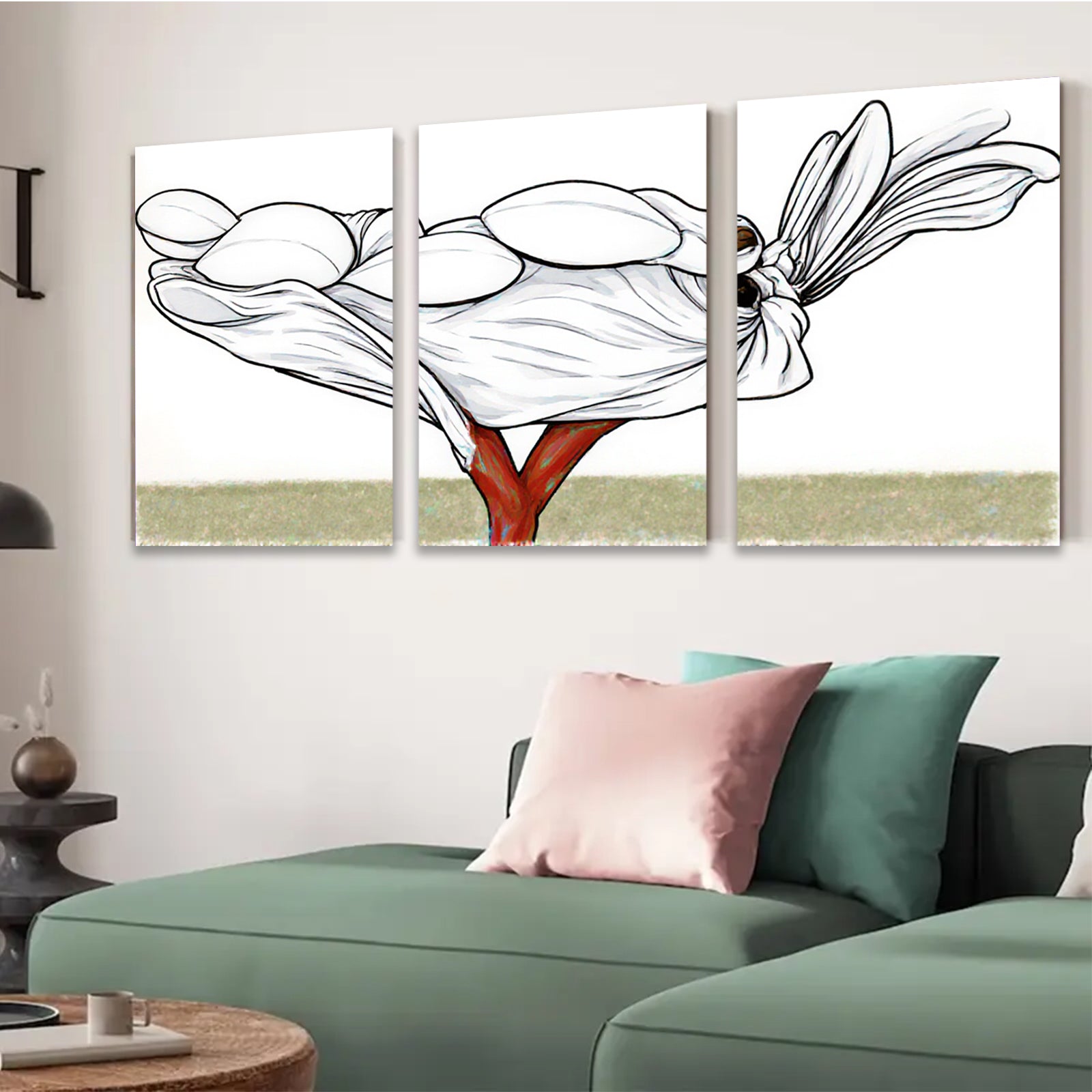 2D flat 1pc Blooming Floral Art Canvas Wall Decor for Living Room Bedroom Office Modern Farmhouse Style Gallery Wrapped Timeless Elegance Ready to Hang