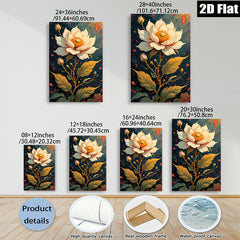 2D flat 1pc Blooming Peony Botanical Wall Art Floral Home Decor Living Room Bedroom Canvas Print Modern Farmhouse Style Aesthetic Room Refresh Gift Idea