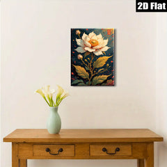 2D flat 1pc Blooming Peony Botanical Wall Art Floral Home Decor Living Room Bedroom Canvas Print Modern Farmhouse Style Aesthetic Room Refresh Gift Idea