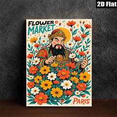 2D flat 1pc Blooming Prosperity Floral God Wall Art Canvas Prints for Living Room Bedroom Home Decor farmhouse style modern gallery wrapped ready to hang