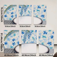 2D flat 1pc Blue Botanical Wall Art Canvas Print for Living Room Bedroom Home Decor Gallery Wrapped Modern Farmhouse Style Trending Now