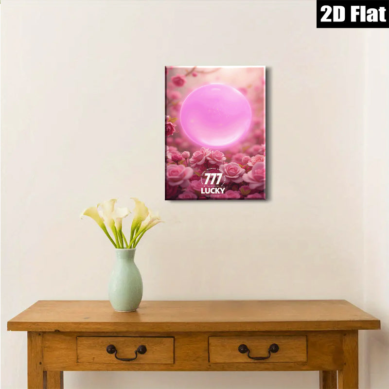 2D flat 1pc Blush Pink Floral Canvas Wall Art Botanical Bloom Living Room Bedroom Decor Modern Farmhouse Aesthetic Gallery Wrapped Ready to Hang Large Size