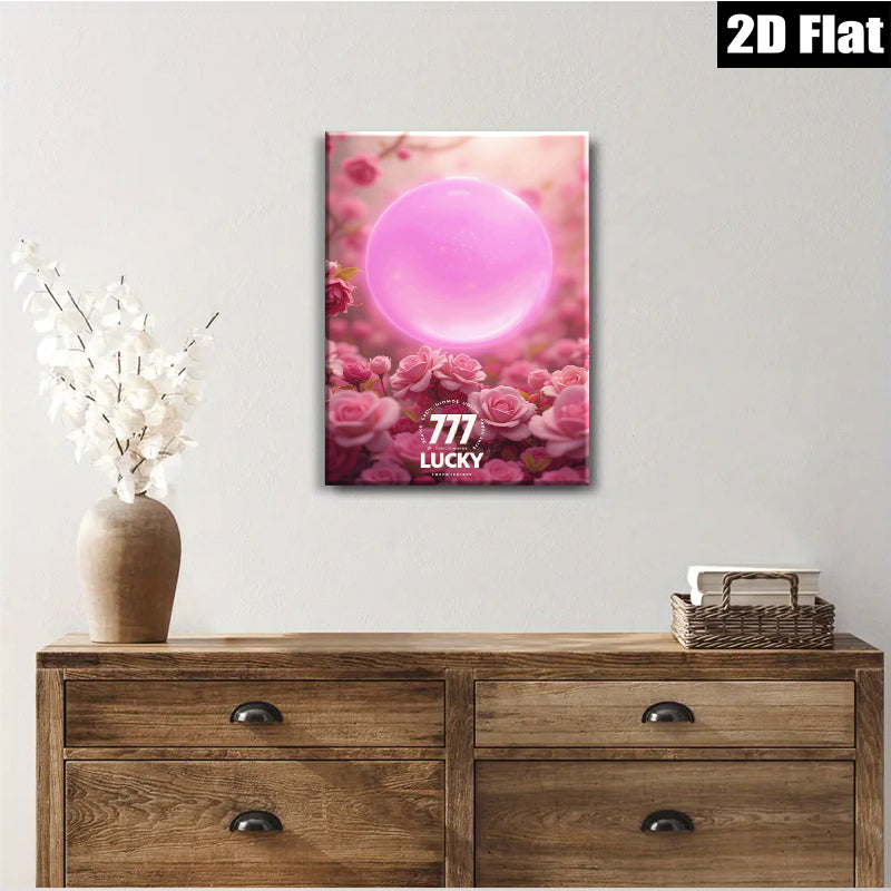 2D flat 1pc Blush Pink Floral Canvas Wall Art Botanical Bloom Living Room Bedroom Decor Modern Farmhouse Aesthetic Gallery Wrapped Ready to Hang Large Size