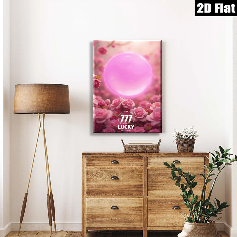 2D flat 1pc Blush Pink Floral Canvas Wall Art Botanical Bloom Living Room Bedroom Decor Modern Farmhouse Aesthetic Gallery Wrapped Ready to Hang Large Size