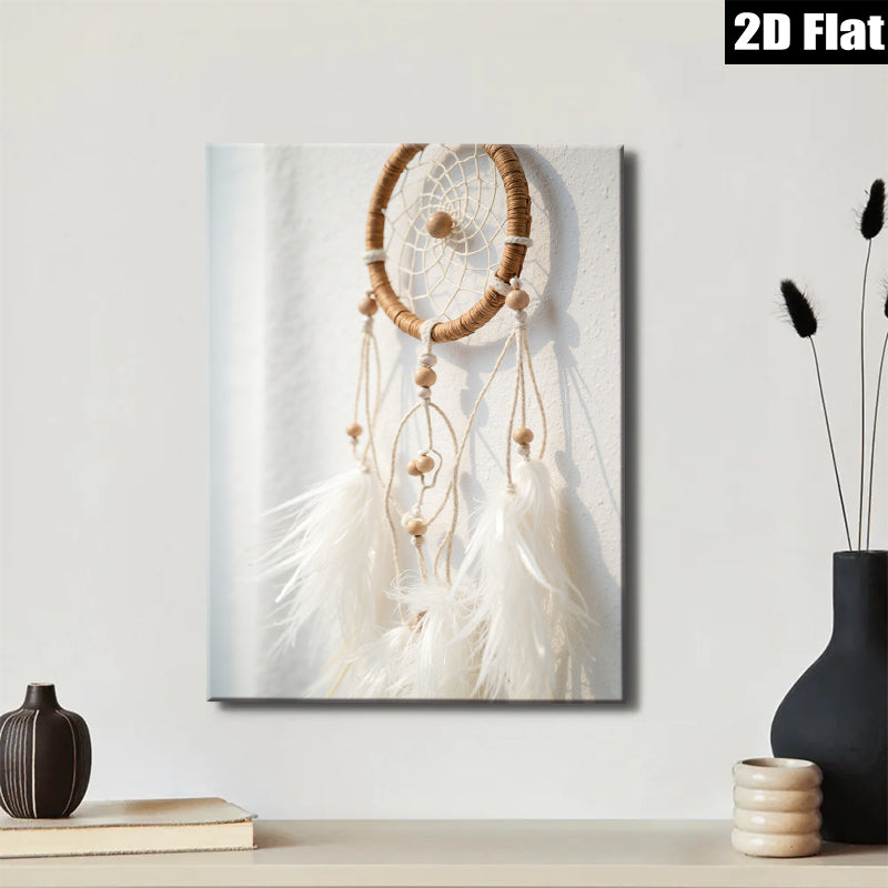 2D flat 1pc Bohemian Dream Catcher Wall Decor for Bedroom Living Room Gallery Wrapped Canvas Print Farmhouse Style Rustic Chic Modern Minimalist Art
