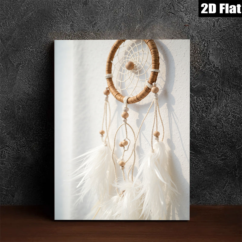 2D flat 1pc Bohemian Dream Catcher Wall Decor for Bedroom Living Room Gallery Wrapped Canvas Print Farmhouse Style Rustic Chic Modern Minimalist Art