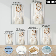 2D flat 1pc Bohemian Dream Catcher Wall Decor for Bedroom Living Room Gallery Wrapped Canvas Print Farmhouse Style Rustic Chic Modern Minimalist Art