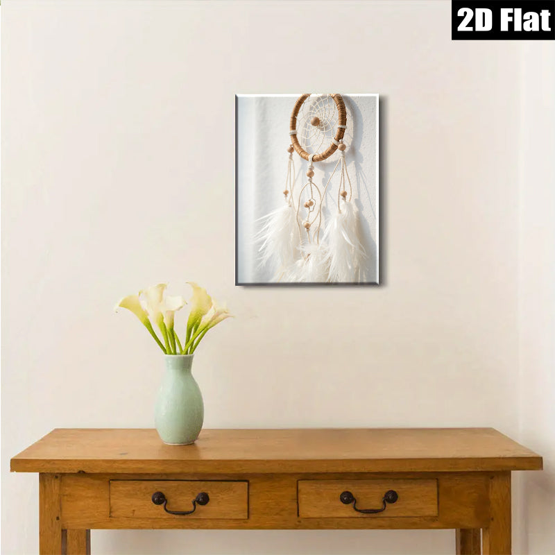 2D flat 1pc Bohemian Dream Catcher Wall Decor for Bedroom Living Room Gallery Wrapped Canvas Print Farmhouse Style Rustic Chic Modern Minimalist Art